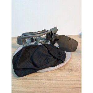 USGI ESS Profile NVG Tan Goggles w/ Clear & Dark Lens & Carrying Case Flaw